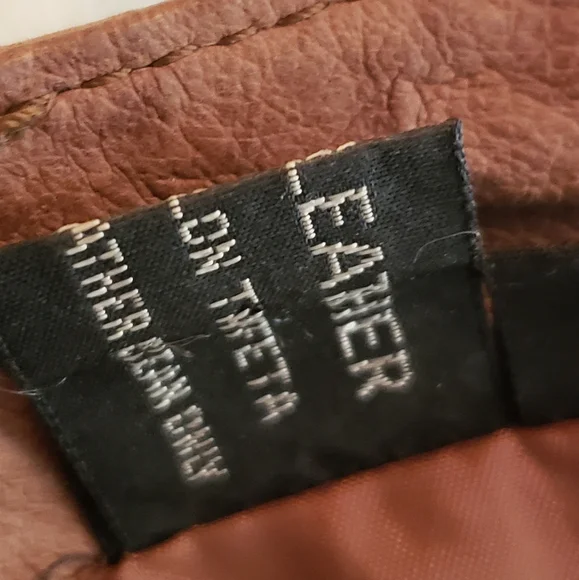 Winlit distressed soft brown lined leather skirt size 7/8 - Picture 7 of 8